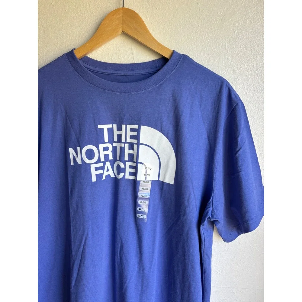 The North Face Womens Evo HD SS Tee Indigo Plum Graphic Logo T-Shirt NF0A8EBF XL - Picture 3 of 6